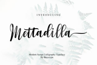 Mettadilla Script Font for Handmade Labels and Cards