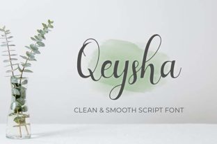 Qeysha Script Font for Elegant Craft Projects