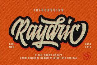 Raydric Script Shadow Outline Font for Editorial Design